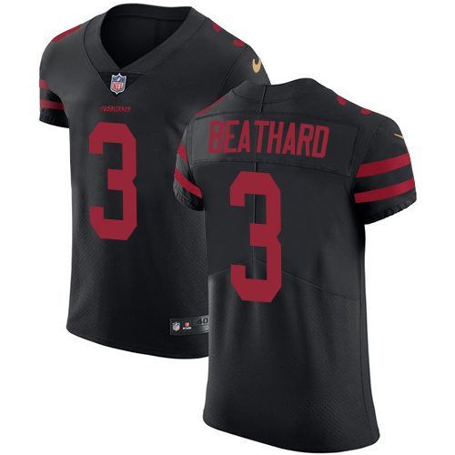 Nike 49ers #3 C.J. Beathard Black Alternate Men's Stitched NFL Vapor Untouchable Elite Jersey - Click Image to Close